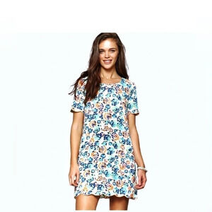 Coincidence &‎ Chance Womens Scallop-Hem Floral Shift Dress Polyester Size Small
